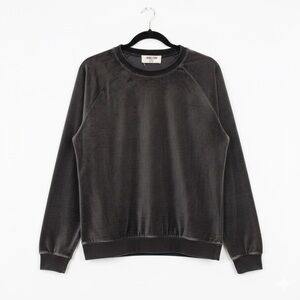 Double Zero Velour Crewneck Sweatshirt EUC Small P2P 19-20” washed black comfy